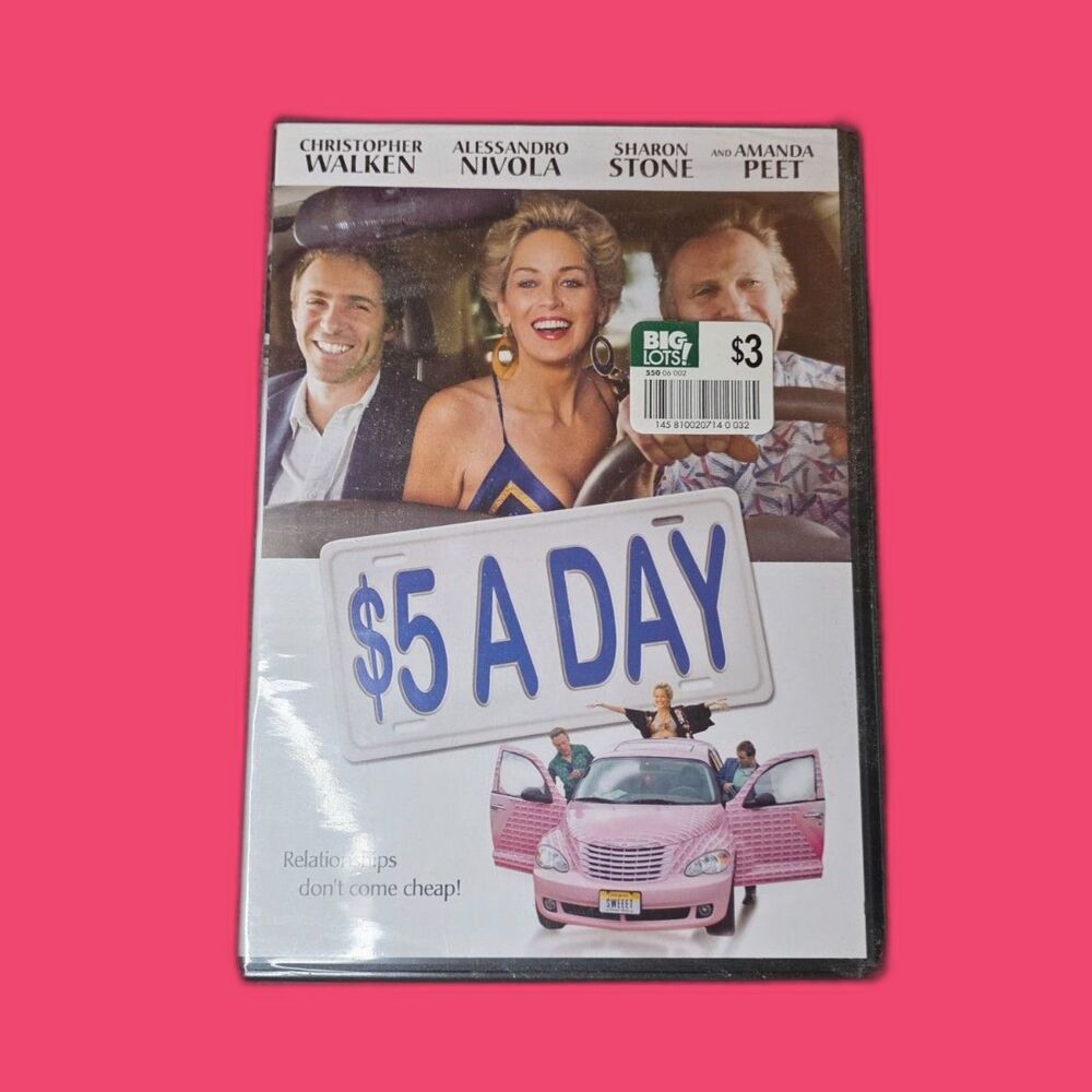 "$5 a Day" DVD PG-13 Comedy Starring Christopher Walken, Sharon Stone
